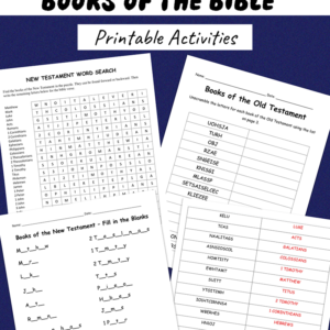 Books of the Old Testament and New Testament Printable Activities Packet