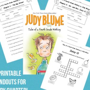 Tales of a Fourth Grade Nothing Printable Worksheets for each chapter
