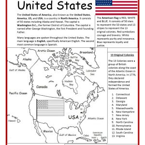 United States Printable Worksheet