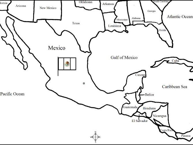 mexico printable map fill in the blanks