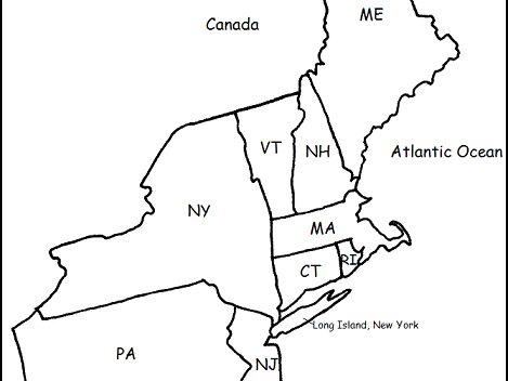 Northeastern Region Of The United States Printable Handouts   Northeastern Region Of The United States 